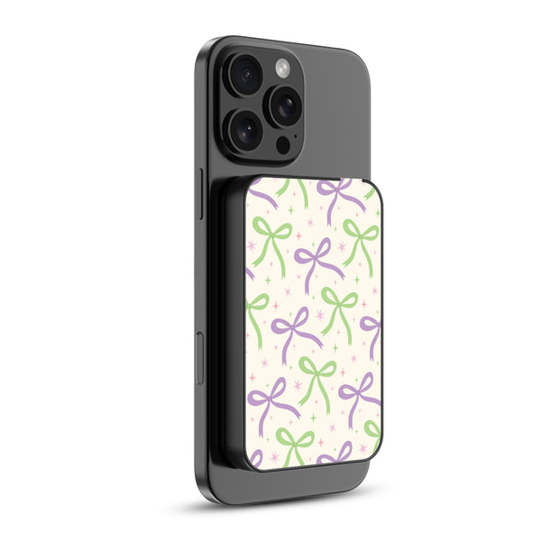 MyBat Design Lab 5000mAh Magnetic Wireless Power Bank - Black - Blooming Bows - MPBBAT131-BK-493-2.jpg