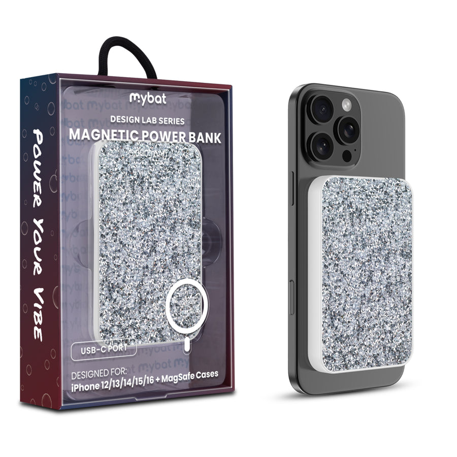 MyBat Design Lab 5000mAh Magnetic Wireless Power Bank – White / White Rhinestone - MPBBAT132-D02-1.jpg