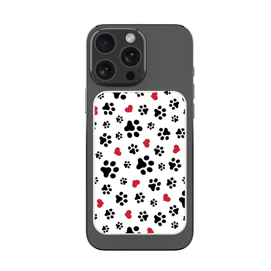 MyBat Design Lab 5000mAh Magnetic Wireless Power Bank - White - Paw Prints and Hearts - MPBBAT132-WH-001-3.jpg