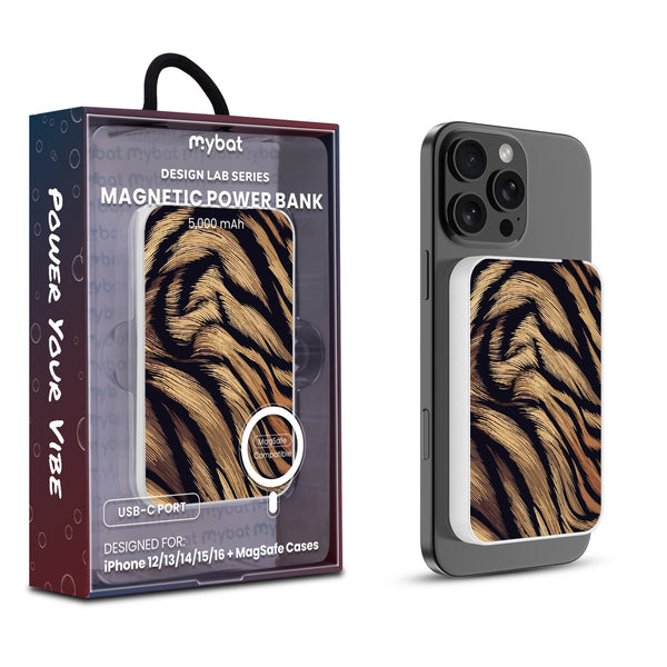 MyBat Design Lab 5000mAh Magnetic Wireless Power Bank - White - Tiger Fur - MPBBAT132-WH-006-1.jpg
