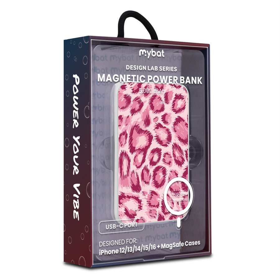 MyBat Design Lab 5000mAh Magnetic Wireless Power Bank - White - Pink Leopard Print - MPBBAT132-WH-007-9.jpg