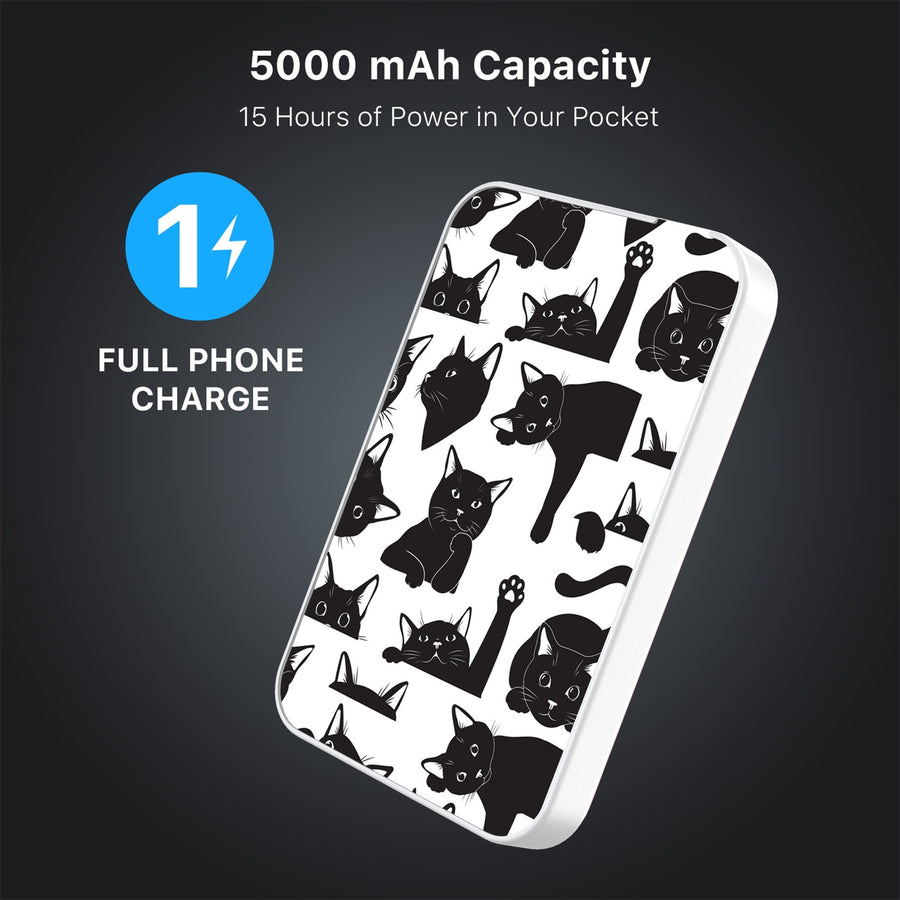 MyBat Design Lab 5000mAh Magnetic Wireless Power Bank - White - Black Cats - MPBBAT132-WH-017-8.jpg