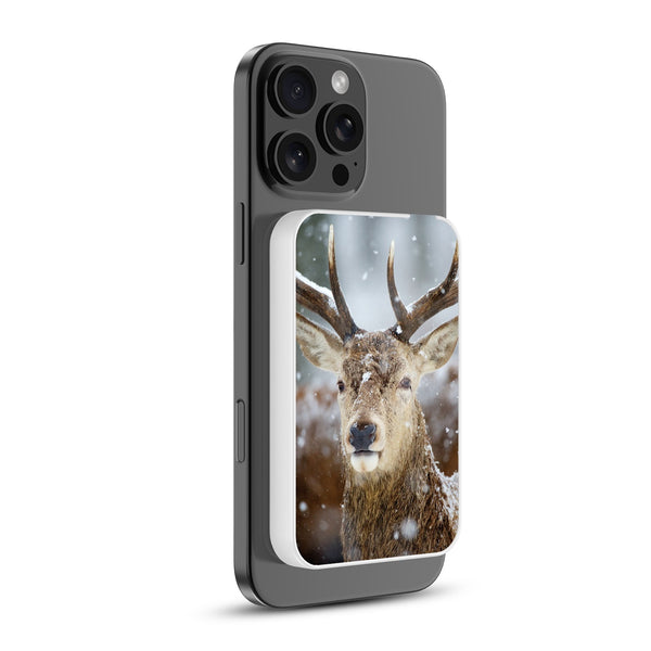 MyBat Design Lab 5000mAh Magnetic Wireless Power Bank - White - Deer in Winter - MPBBAT132-WH-024-2.jpg