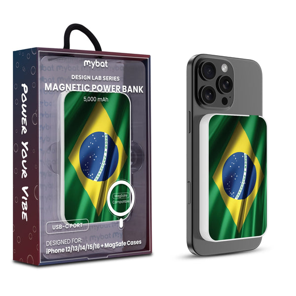 MyBat Design Lab 5000mAh Magnetic Wireless Power Bank - White - Brazilian Flag - MPBBAT132-WH-038-1.jpg