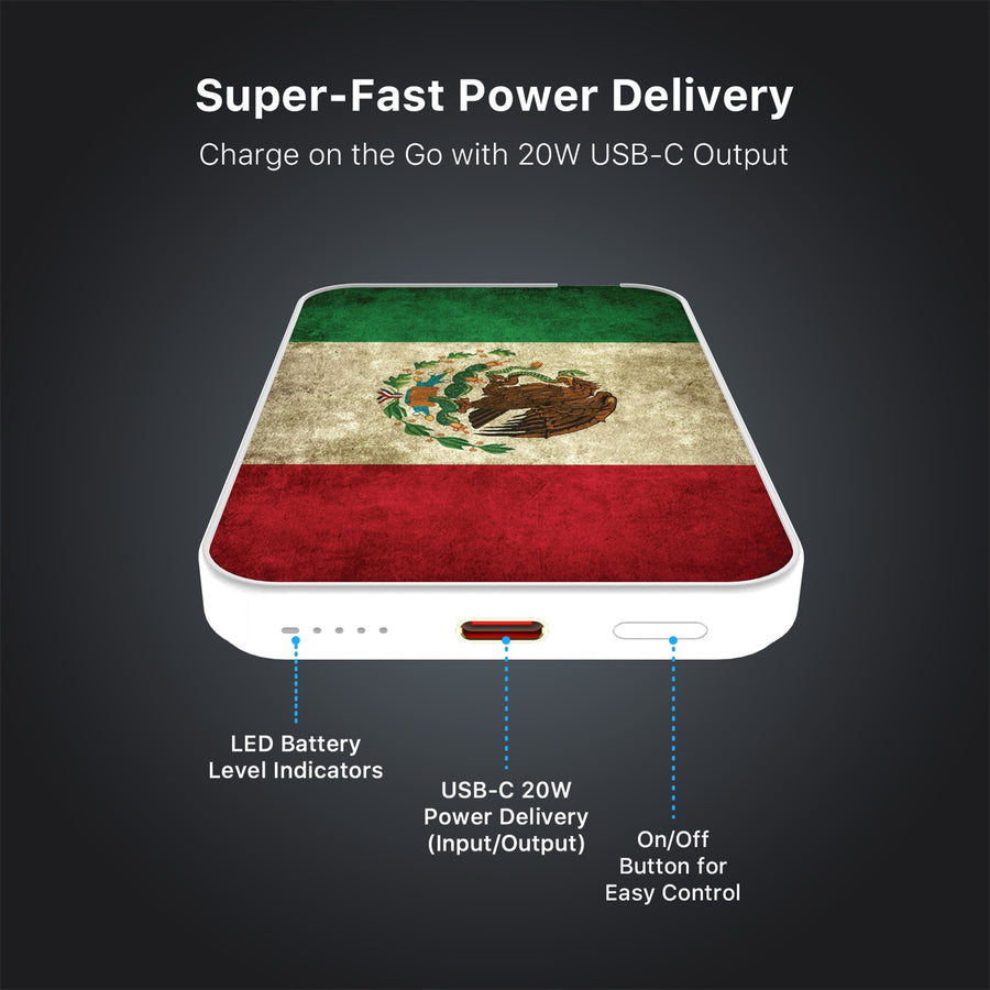 MyBat Design Lab 5000mAh Magnetic Wireless Power Bank - White - Mexican Flag - MPBBAT132-WH-046-7.jpg