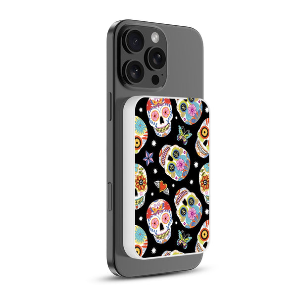 MyBat Design Lab 5000mAh Magnetic Wireless Power Bank - White - Day of the Dead - MPBBAT132-WH-056-2.jpg