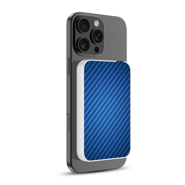 MyBat Design Lab 5000mAh Magnetic Wireless Power Bank - White - Blue Carbon Fiber - MPBBAT132-WH-084-2.jpg