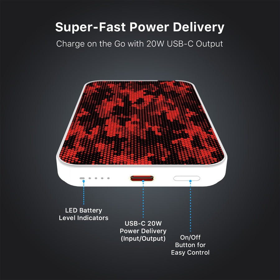 MyBat Design Lab 5000mAh Magnetic Wireless Power Bank - White - Red Digital Camouflage - MPBBAT132-WH-086-7.jpg