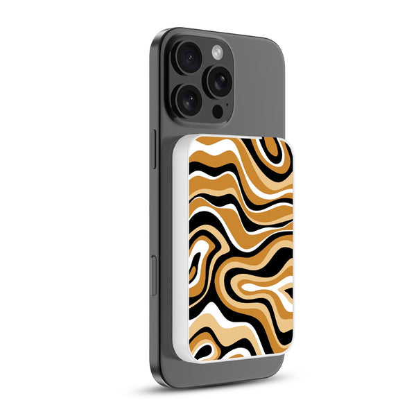 MyBat Design Lab 5000mAh Magnetic Wireless Power Bank - White - Groovy Golden Swirls - MPBBAT132-WH-093-2.jpg
