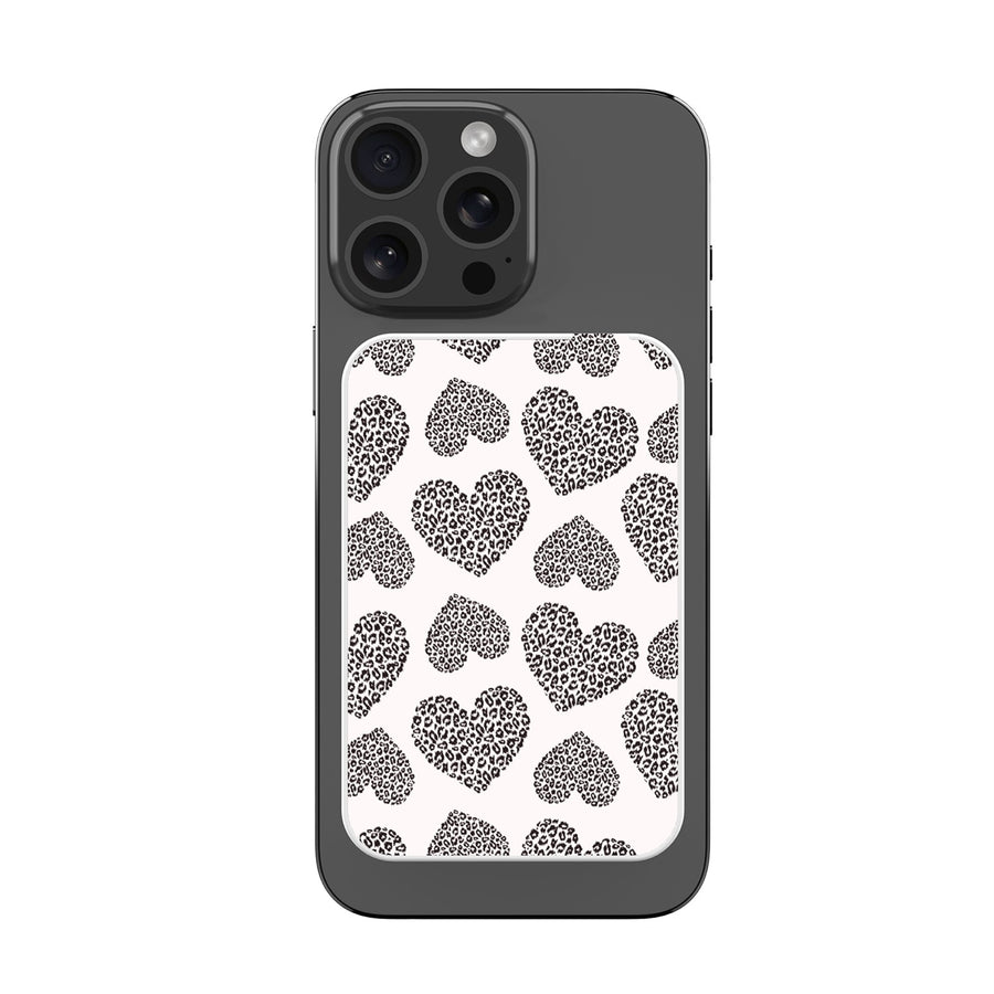 MyBat Design Lab 5000mAh Magnetic Wireless Power Bank - White - Leopard Print Hearts - MPBBAT132-WH-098-3.jpg