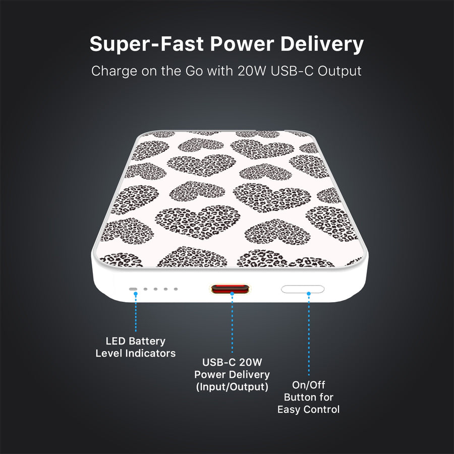 MyBat Design Lab 5000mAh Magnetic Wireless Power Bank - White - Leopard Print Hearts - MPBBAT132-WH-098-7.jpg