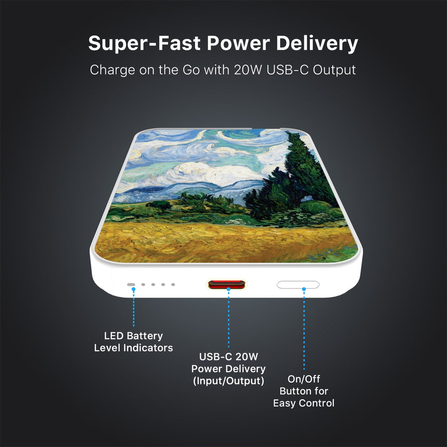 MyBat Design Lab 5000mAh Magnetic Wireless Power Bank - White - Impressionist Painting - MPBBAT132-WH-105-7.jpg