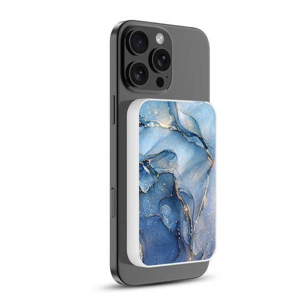MyBat Design Lab 5000mAh Magnetic Wireless Power Bank - White - Blue Marble - MPBBAT132-WH-106-2.jpg