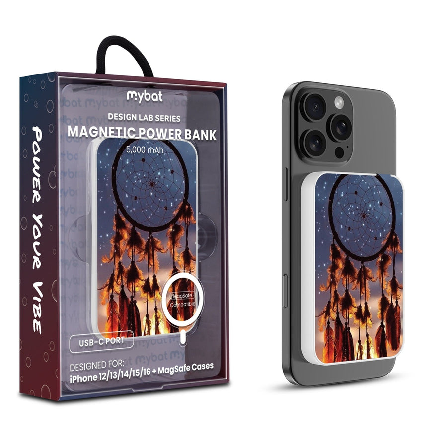 MyBat Design Lab 5000mAh Magnetic Wireless Power Bank - White - Dreamcatcher