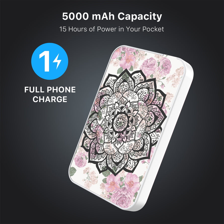 MyBat Design Lab 5000mAh Magnetic Wireless Power Bank - White - Mandala - MPBBAT132-WH-113-8.jpg