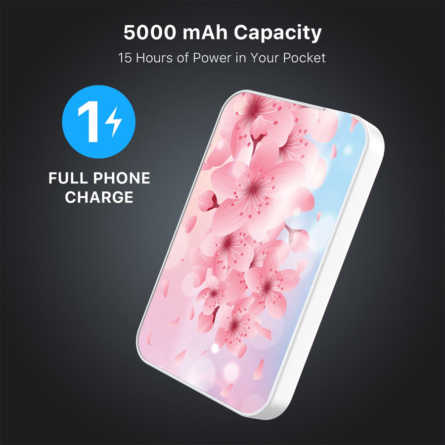 MyBat Design Lab 5000mAh Magnetic Wireless Power Bank - White - Cherry Blossoms - MPBBAT132-WH-131-8.jpg