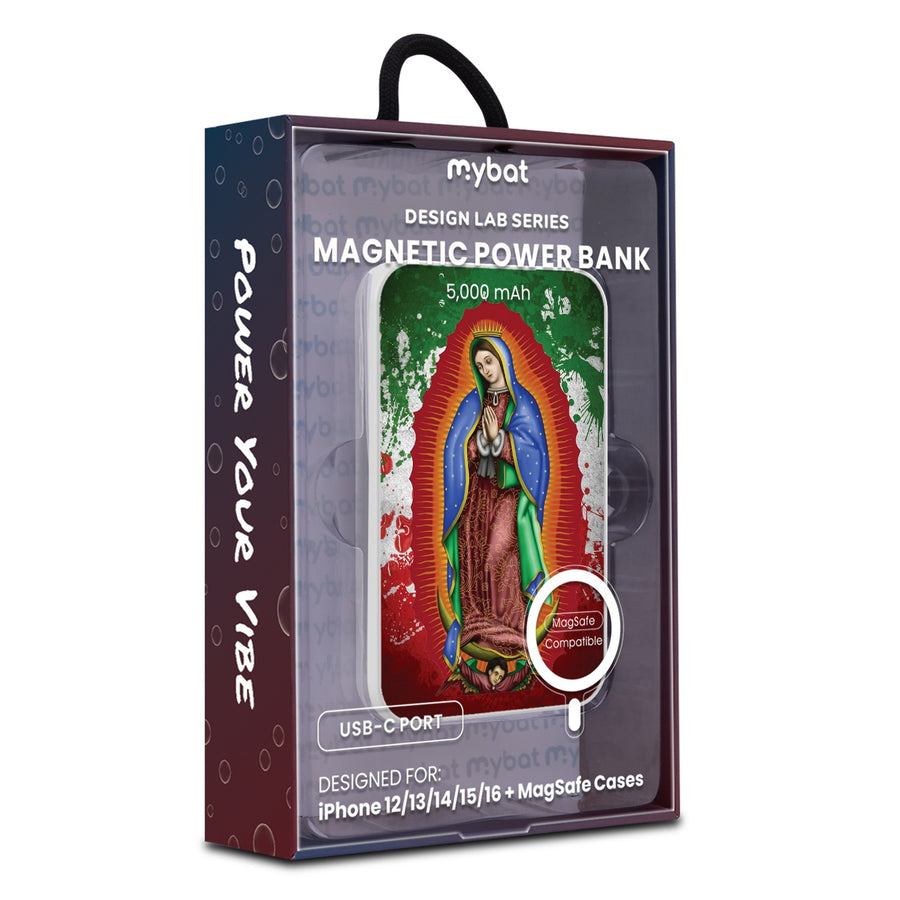 MyBat Design Lab 5000mAh Magnetic Wireless Power Bank - White - Guadalupe Virgin Mary - MPBBAT132-WH-139-9.jpg