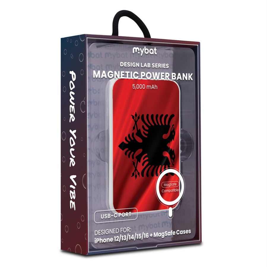 MyBat Design Lab 5000mAh Magnetic Wireless Power Bank - White - Albania Flag - MPBBAT132-WH-140-9.jpg