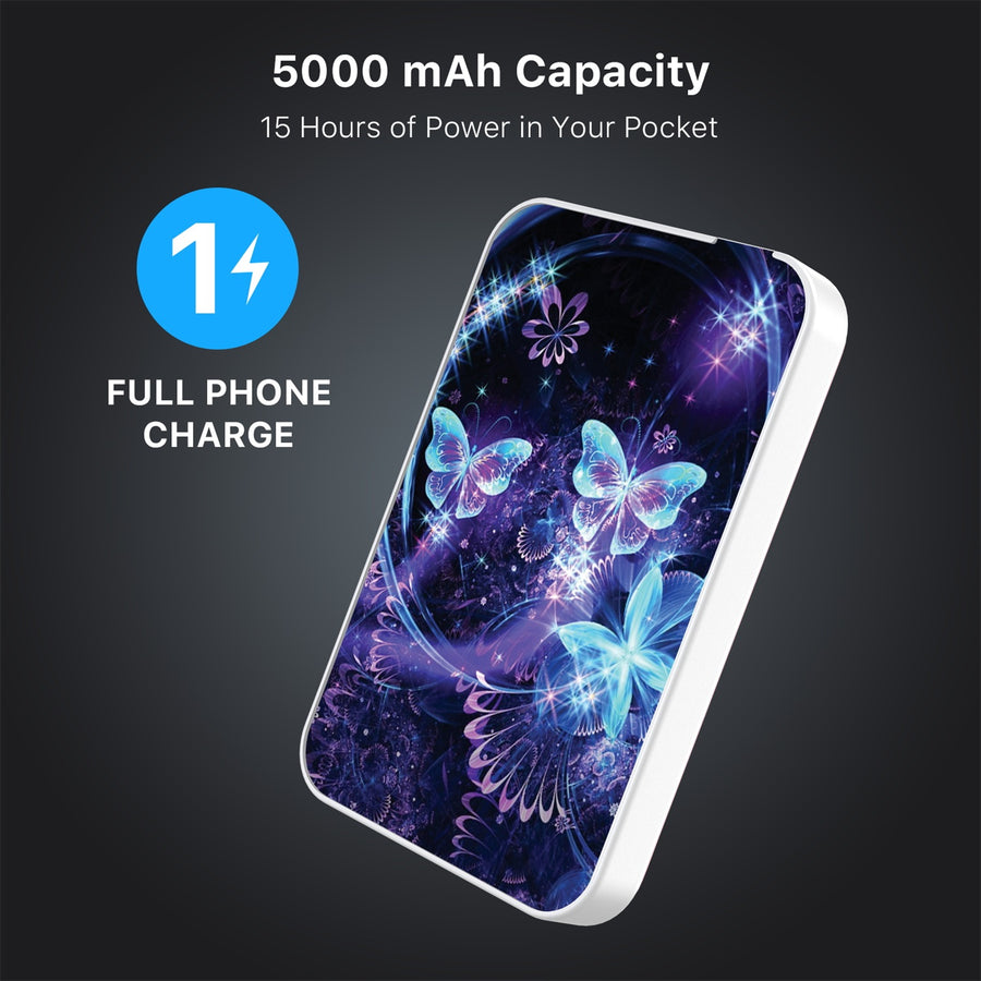 MyBat Design Lab 5000mAh Magnetic Wireless Power Bank - White - Butterfly Magic - MPBBAT132-WH-164-8.jpg