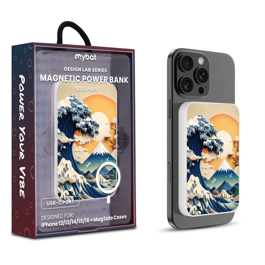 MyBat Design Lab 5000mAh Magnetic Wireless Power Bank - White - The Great Wave - MPBBAT132-WH-177-1.jpg