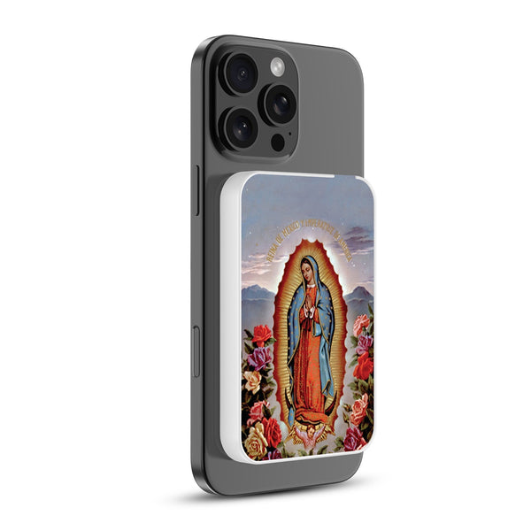 MyBat Design Lab 5000mAh Magnetic Wireless Power Bank - White - Our Lady Guadalupe - MPBBAT132-WH-178-2.jpg