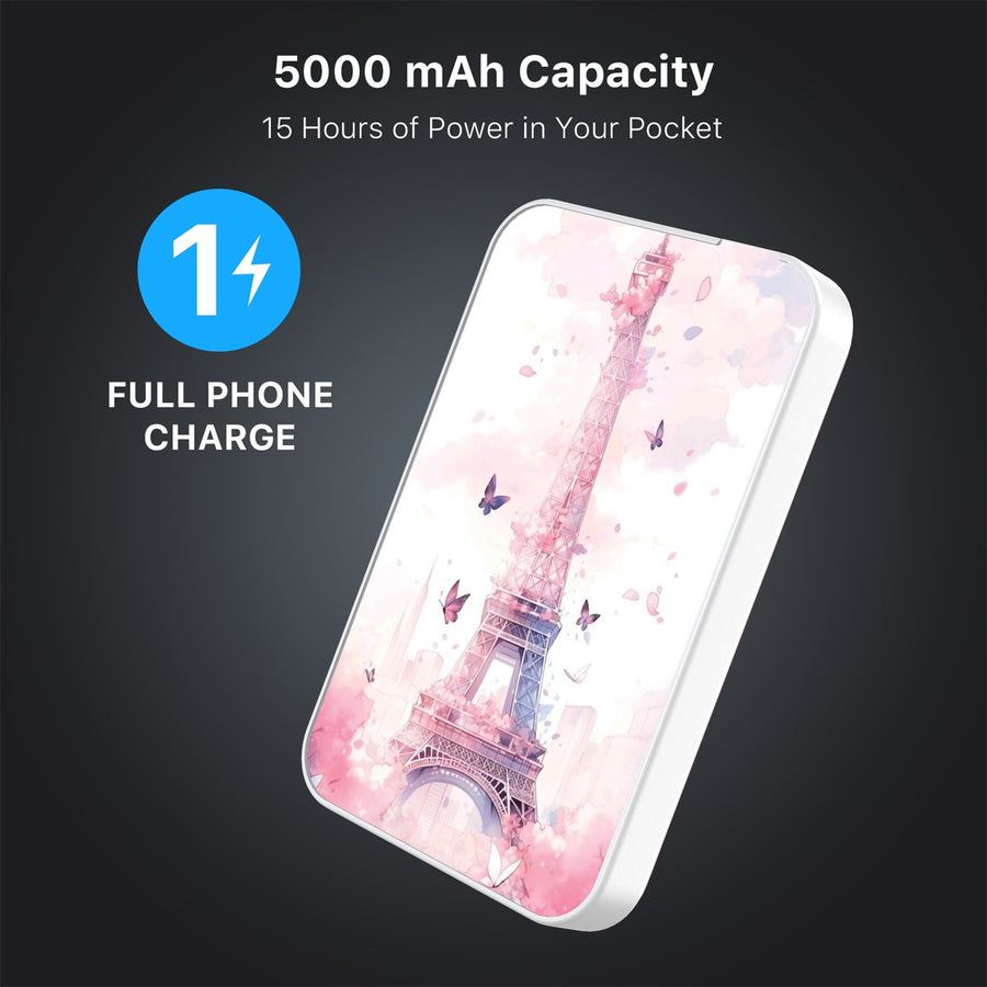 MyBat Design Lab 5000mAh Magnetic Wireless Power Bank - White - Parisian Butterflies - MPBBAT132-WH-182-8.jpg