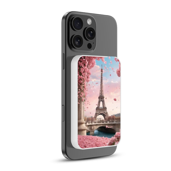 MyBat Design Lab 5000mAh Magnetic Wireless Power Bank - White - Paris In Bloom - MPBBAT132-WH-183-2.jpg