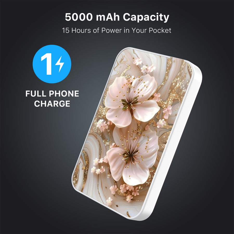 MyBat Design Lab 5000mAh Magnetic Wireless Power Bank - White - Golden Petal Glow - MPBBAT132-WH-186-8.jpg