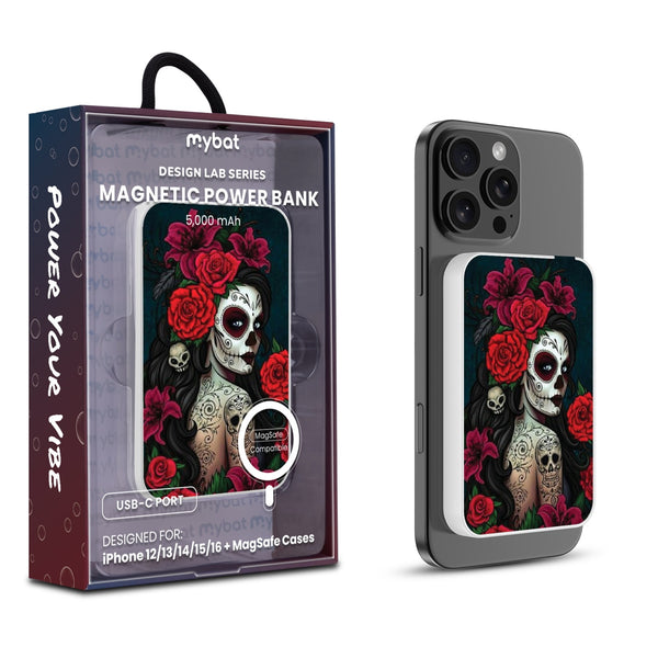 MyBat Design Lab 5000mAh Magnetic Wireless Power Bank - White - Lady Of The Dead - MPBBAT132-WH-189-1.jpg