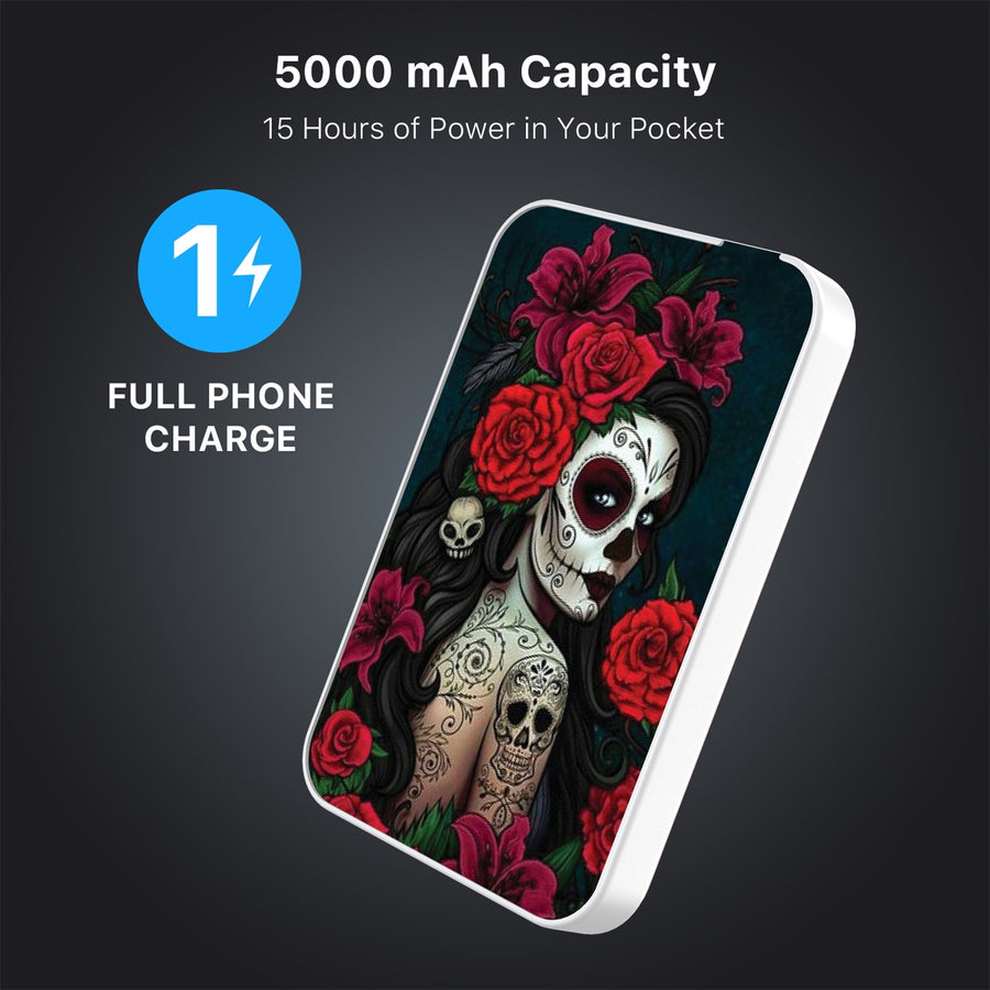MyBat Design Lab 5000mAh Magnetic Wireless Power Bank - White - Lady Of The Dead - MPBBAT132-WH-189-8.jpg