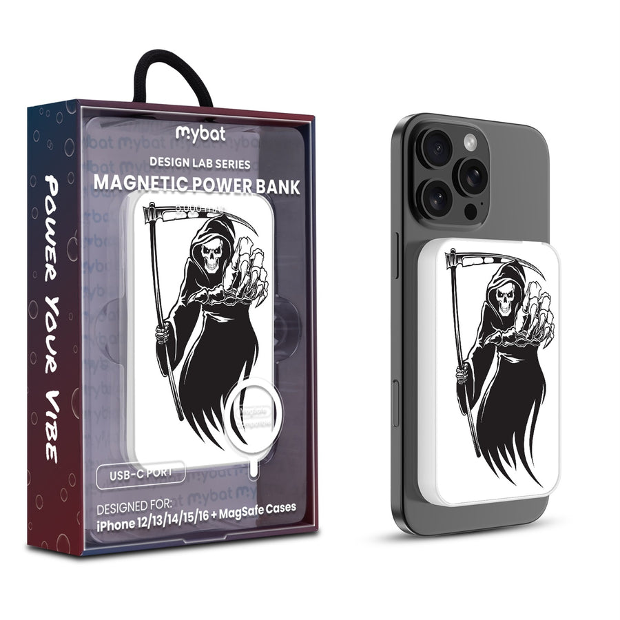 MyBat Design Lab 5000mAh Magnetic Wireless Power Bank - White - Grim Reaper - MPBBAT132-WH-240-1.jpg