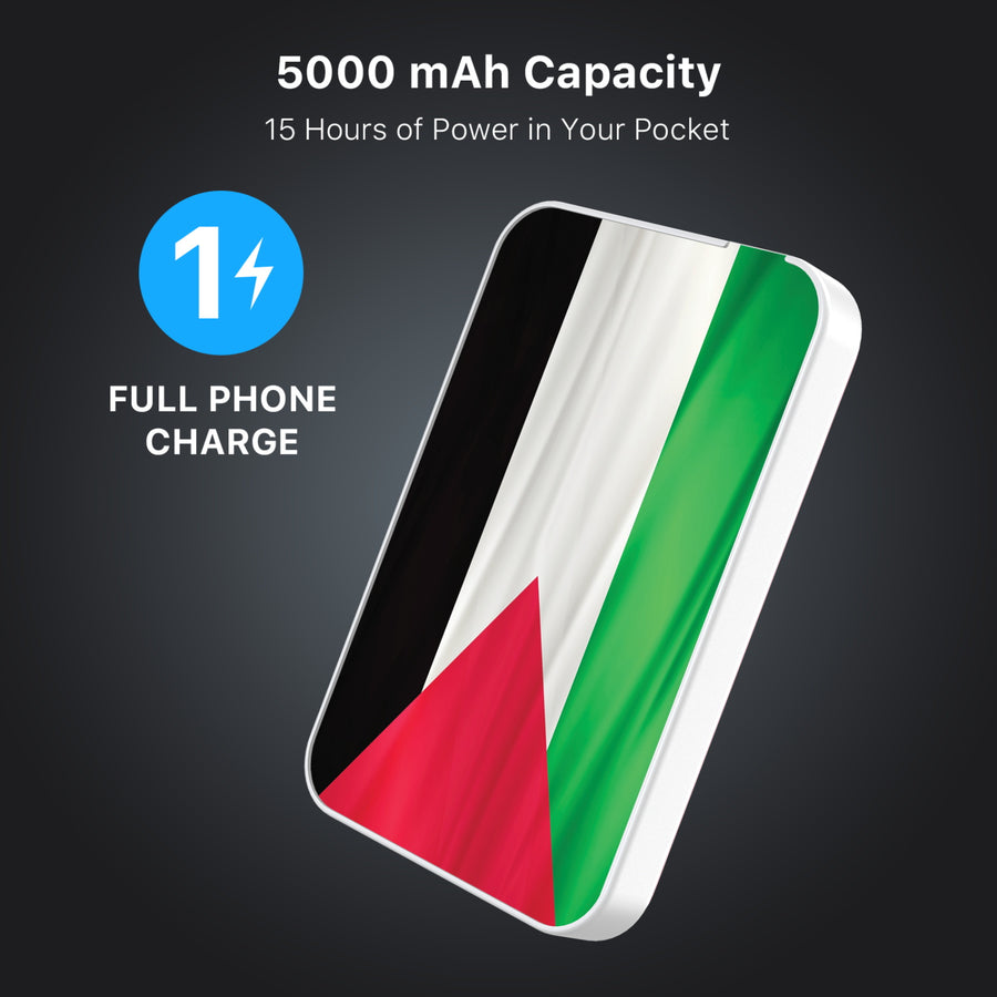 MyBat Design Lab 5000mAh Magnetic Wireless Power Bank - White - Palestine Flag - MPBBAT132-WH-306-8.jpg
