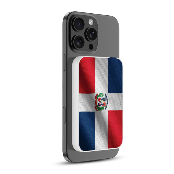 MyBat Design Lab 5000mAh Magnetic Wireless Power Bank - White - Dominican Republic Flag - MPBBAT132-WH-307-2.jpg