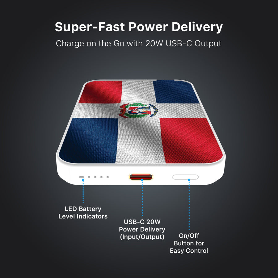 MyBat Design Lab 5000mAh Magnetic Wireless Power Bank - White - Dominican Republic Flag - MPBBAT132-WH-307-7.jpg