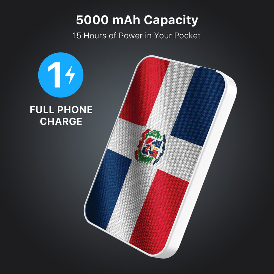 MyBat Design Lab 5000mAh Magnetic Wireless Power Bank - White - Dominican Republic Flag - MPBBAT132-WH-307-8.jpg