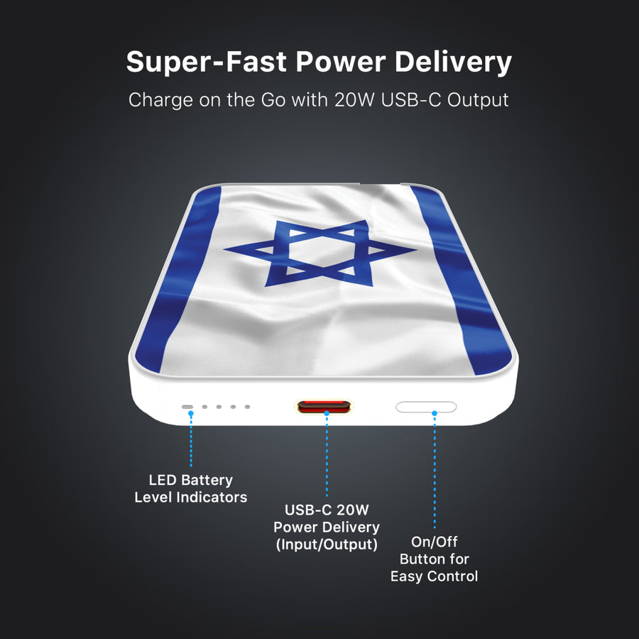 MyBat Design Lab 5000mAh Magnetic Wireless Power Bank - White - Israel Flag - MPBBAT132-WH-308-7.jpg