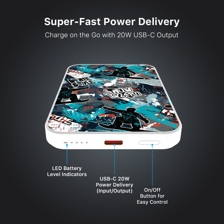 MyBat Design Lab 5000mAh Magnetic Wireless Power Bank - White - Shredding Freestyle - MPBBAT132-WH-326-7.jpg