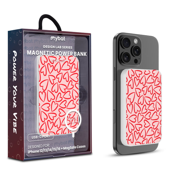 MyBat Design Lab 5000mAh Magnetic Wireless Power Bank - White - Endless Hearts - MPBBAT132-WH-338-1.jpg