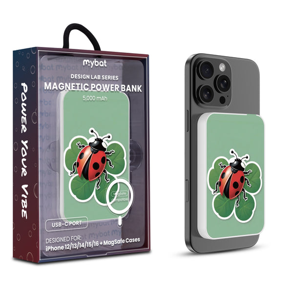 MyBat Design Lab 5000mAh Magnetic Wireless Power Bank - White - Ladybug Luck - MPBBAT132-WH-373-1.jpg