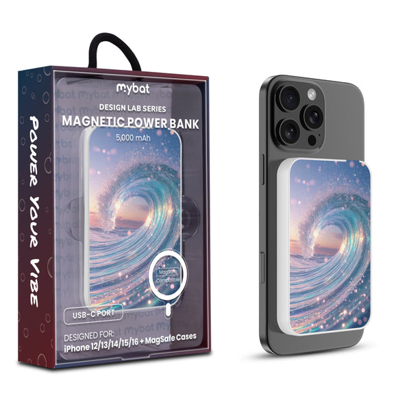 MyBat Design Lab 5000mAh Magnetic Wireless Power Bank - White - Dreamy Waves - MPBBAT132-WH-379-1.jpg