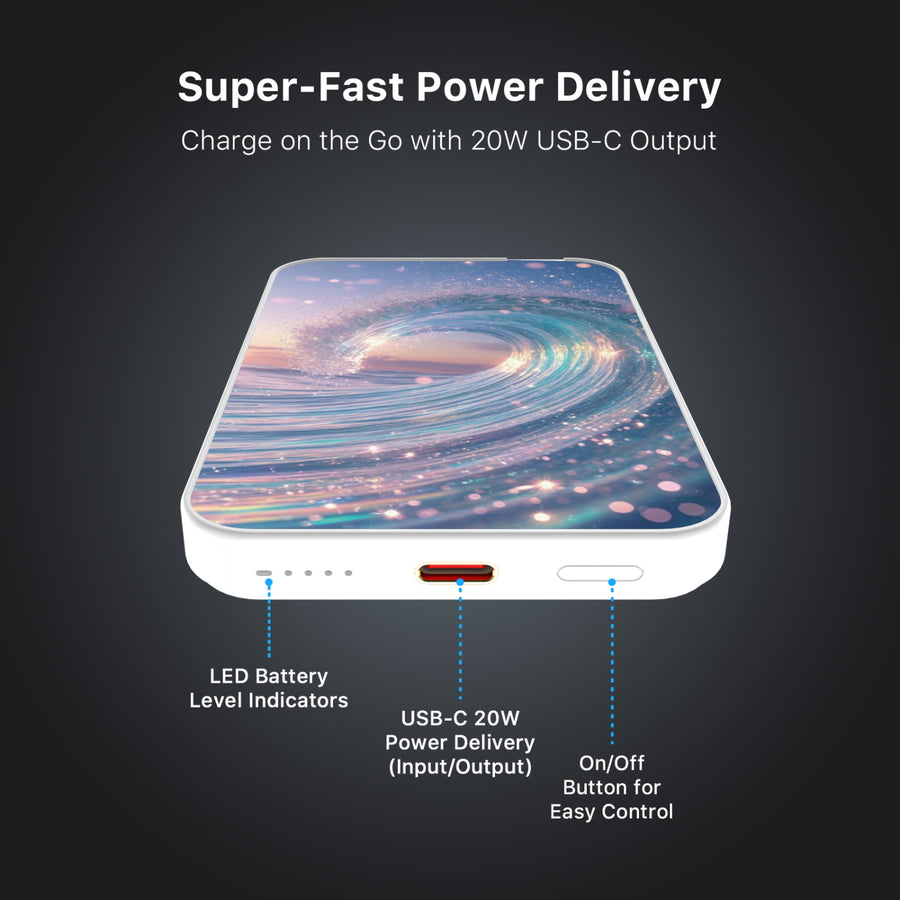 MyBat Design Lab 5000mAh Magnetic Wireless Power Bank - White - Dreamy Waves - MPBBAT132-WH-379-7.jpg