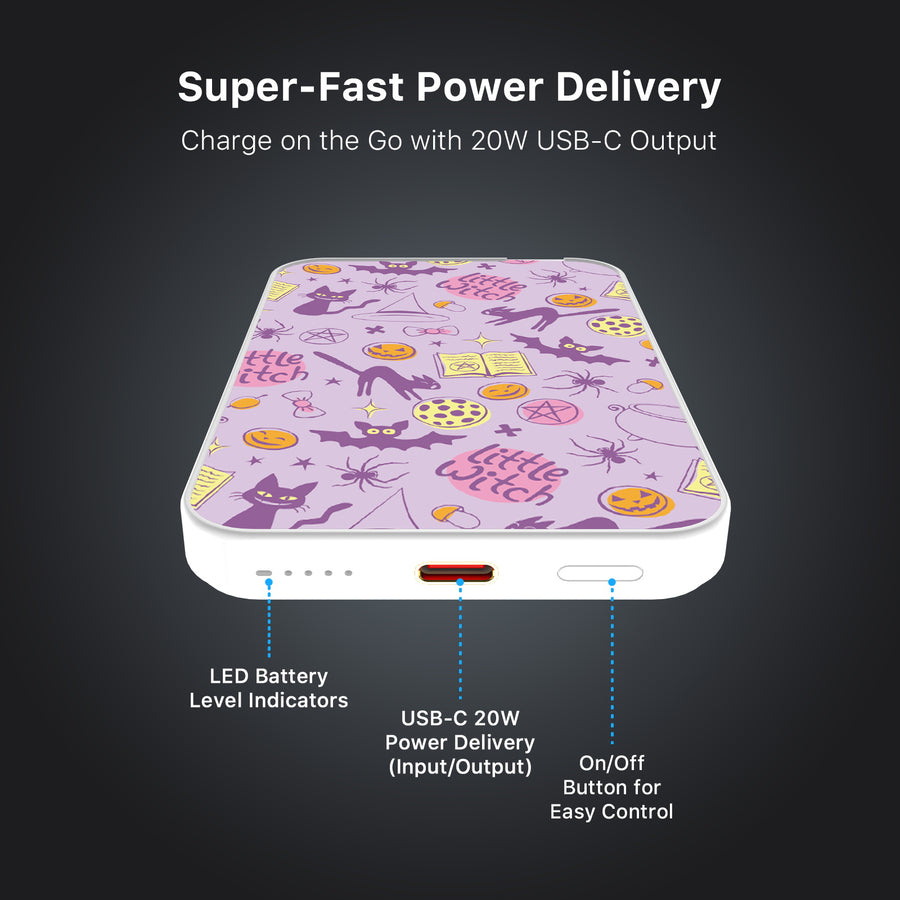 MyBat Design Lab 5000mAh Magnetic Wireless Power Bank - White - Little Witch - MPBBAT132-WH-413-7.jpg