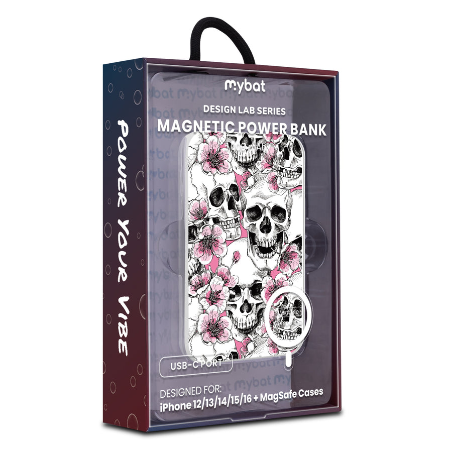 MyBat Design Lab 5000mAh Magnetic Wireless Power Bank - White - Death Blooms - MPBBAT132-WH-419-9.jpg