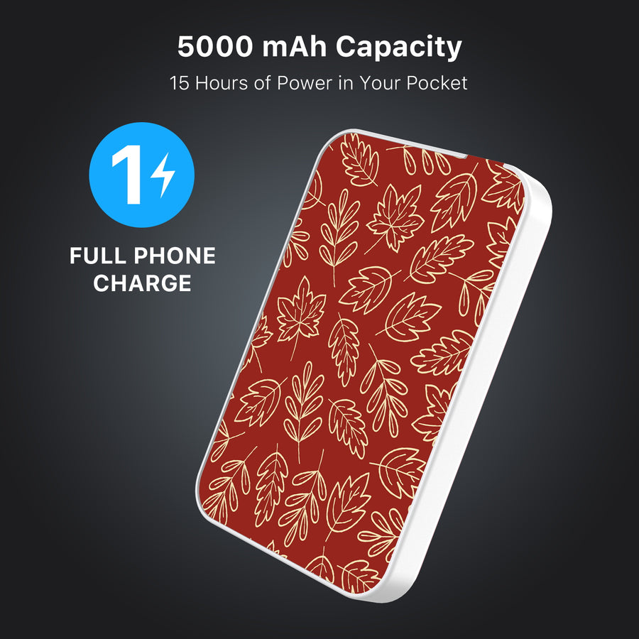 MyBat Design Lab 5000mAh Magnetic Wireless Power Bank - White - Leaf Lines - MPBBAT132-WH-429-8.jpg