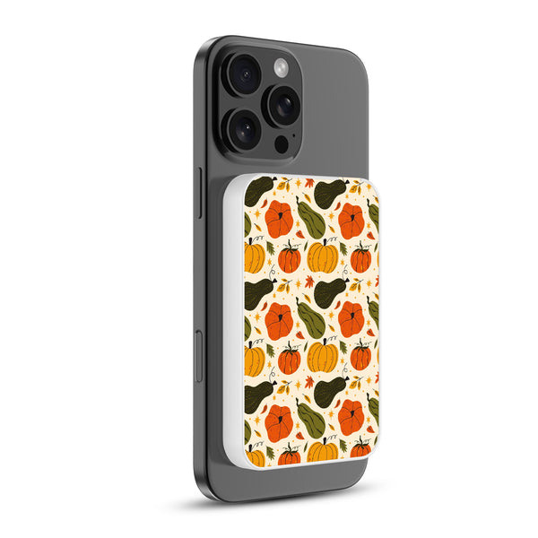 MyBat Design Lab 5000mAh Magnetic Wireless Power Bank - White - Harvest Gourds - MPBBAT132-WH-430-2.jpg