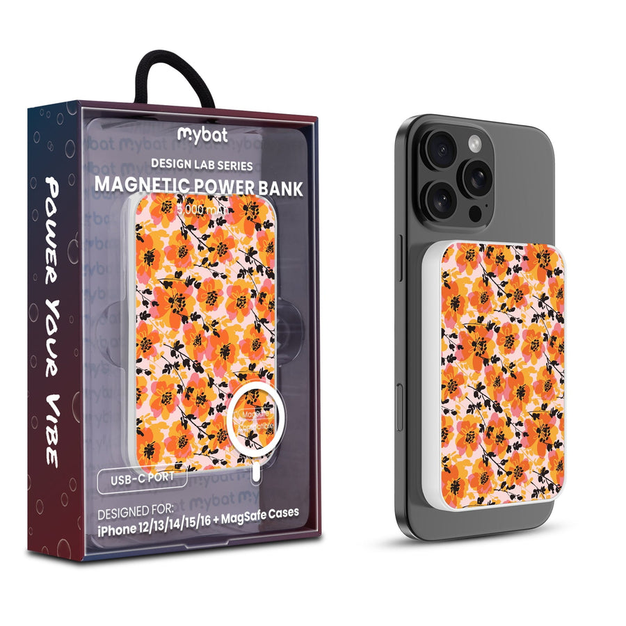 MyBat Design Lab 5000mAh Magnetic Wireless Power Bank - White - Marmalade Meadow