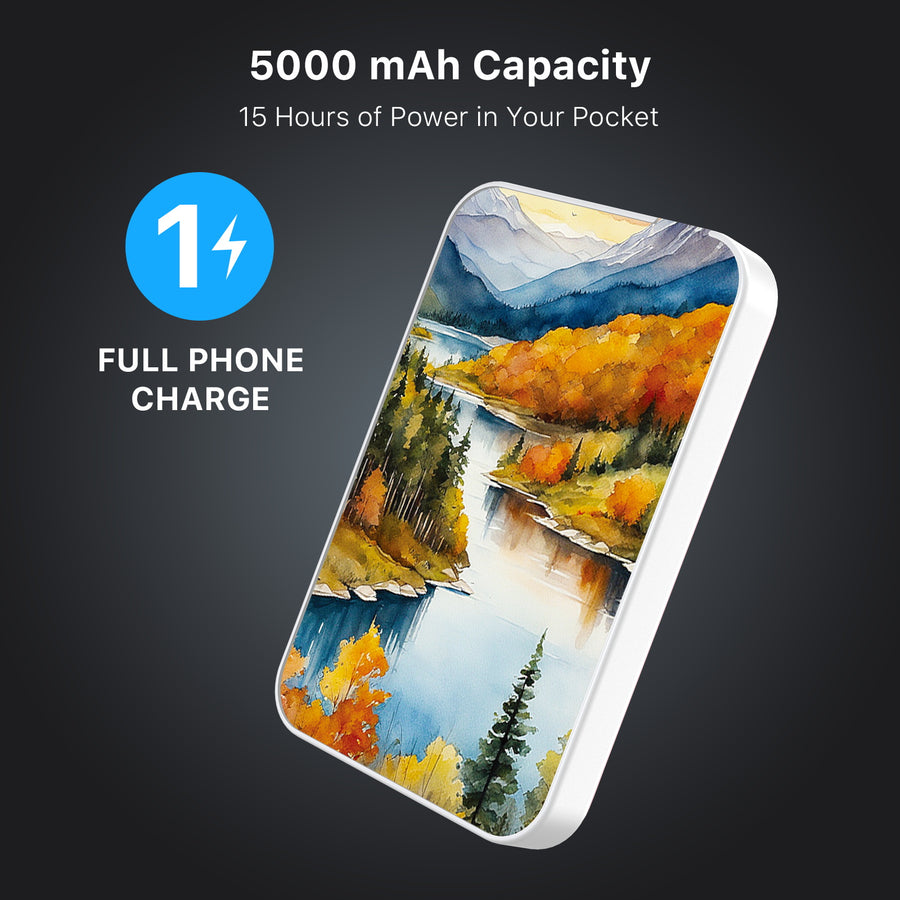 MyBat Design Lab 5000mAh Magnetic Wireless Power Bank - White - Impressionist Foliage - MPBBAT132-WH-452-8.jpg