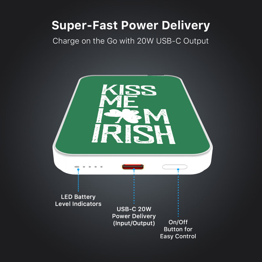 MyBat Design Lab 5000mAh Magnetic Wireless Power Bank - White - Kiss Me I'm Irish - MPBBAT132-WH-465-7.jpg