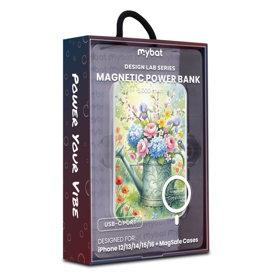 MyBat Design Lab 5000mAh Magnetic Wireless Power Bank - White - Backyard Bouquet - MPBBAT132-WH-469-9.jpg