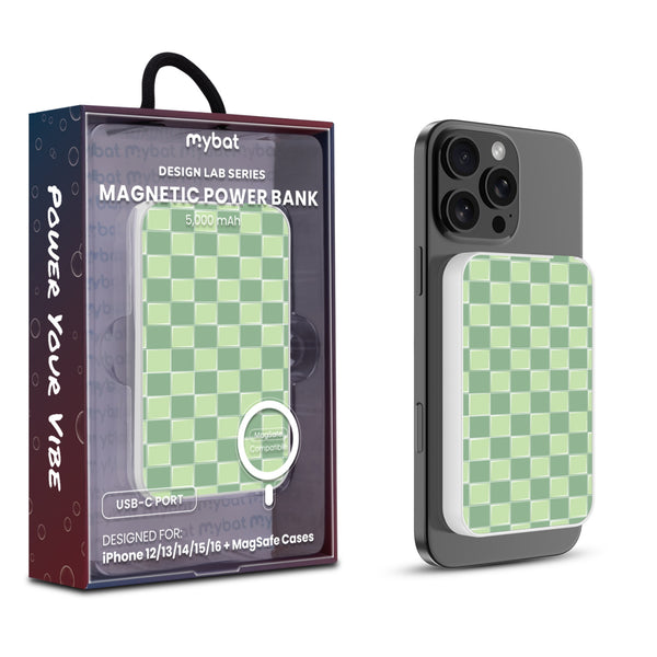 MyBat Design Lab 5000mAh Magnetic Wireless Power Bank - White - Matcha Check - MPBBAT132-WH-482-1.jpg